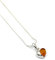 MyBer® Bernstein Schmuck Anhänger Herz auf Silberkette 45cm Ostseebernstein gelb Silber 925er PMBER94_P1213Y