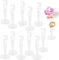 MIVIDE 12PCS Balloon Stands for Table, Table Balloon Stand Kit, Balloon Sticks and Holders, Balloon Holder Sticks with Base, Balloon Tree Stand for Wedding Birthday Party Decorations