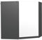 Vicco Eckhängeschrank R-Line, Küchen-Eckschrank, Weiß/Anthrazit, 57 cm J-Shape