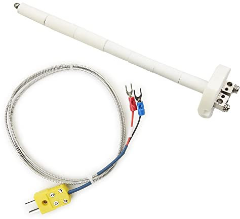 Sondes de capteur de thermocouple de type K, bloc de thermocouple, sonde de four en céramique 2372/1300 degrés F/C 11G haute plage de température de -50 à 1300 °C