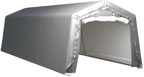 Lagerzelt 300x900 cm Stahl Grau, CIADAZ Carport, Autozelt, Garage, Weidezelt, Unterstand, Zeltgarage, Lagerzelt, Gerätezelt, Pavillon Zelt, Fahrradgarage Zelt, Garagenzelt