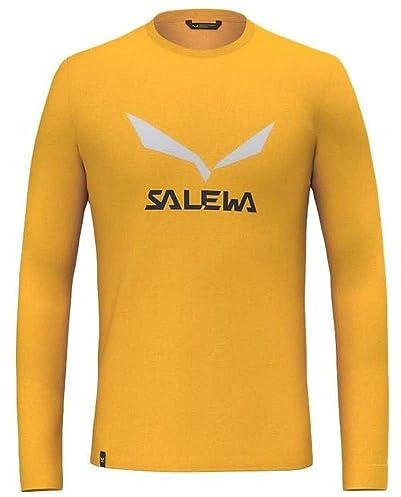 Salewa Solidlogo Dry Long Sleeve Tee Men, Gold, 48/M, Male