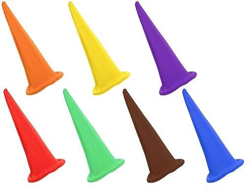 ibasenice Festliche Zwerg Weihnachtsmütze 7-tlg. Gnome Mütze Zwergenkostüm Requisite Lichtechtes Material