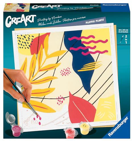 Ravensburger – CreArt Format carré 20x20 cm – Playful – Loisir créatif – Peinture par numéros – Adulte - Activité détente et créative – Dès 12 Ans – 23638 – Version française