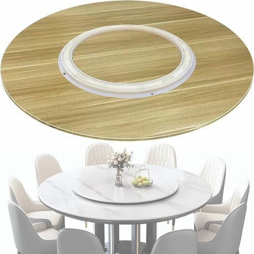 EMENAR Mesa Giratoria De Comedor Grande, Organizador De Mesa para Cocina Y Hogar, Plato Giratorio De Madera Lazy Susan, Grueso Y Duradero (Color: Walnut, Tamaño: 80cm/20in)
