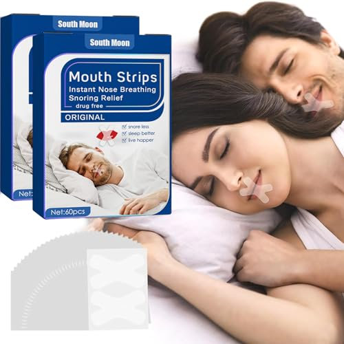 120 Stück Schnarchstopper Mundpflaster Schlafen Mund Tape Schlaf Anti Snore Mouthguard zur Vorbeugung von Schnarchen und zur Entwicklung von Nasenatmungsgewohnheiten