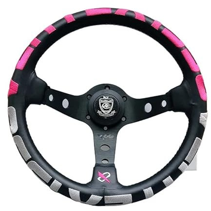 LAPooh Sportlenkrad LEDERLENKRAD – 1996 ROSA – 330 MM SportlenkräDer (Color : Pink)