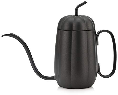 OQHAIR Caffettiera Caffettiera in Acciaio Inossidabile Caffettiera da 6 mm Bollitore da versare sopra Uso Domestico Caffettiera in Acciaio Inossidabile a Forma di Zucca Multicolore da 450