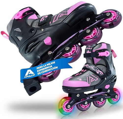 Champion, Rollers Adultes à Taille Réglable – Roller Enfants Garçons et Filles à partir de Taille 31, Rollers Femmes et Rollers Hommes jusqu'à la Taille 42, Rollers Haute Qualité avec Roues LED