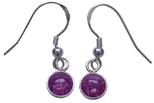 Eis Zirkonia Ohrringe - 925 Sterling Silber mit 6mm Cabochon, Hypoallergen (Altrosa)