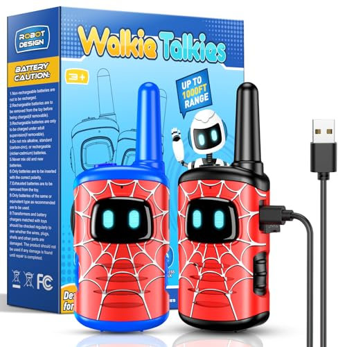 Toyokid Talkie Walkie Rechargeable pour Enfants - Jouet Garçon et Fille 3-10 Ans - Cadeau et Jouet d'Extérieur