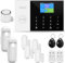PGST Alarmanlagen Set - GSM 4G/WLAN Alarmsystem mit SMS Alarmierung etc.Alarmanlagen fürs Haus Büro inkl. Zubehör und Sensoren,Funktioniert mit Alexa
