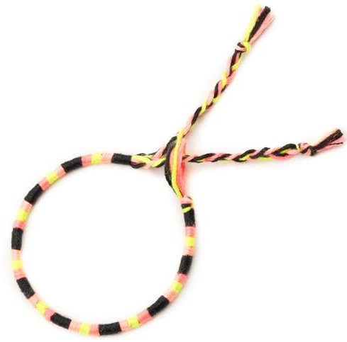 Bracelet à vœux Brésilien d'amitié - Fils de coton tressé traditionnel, Coloré et Réglable, pour les hommes et les femmes de, Porte-Bonheur, Bijou Artisanal Fait Main (BV21)