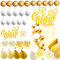 LaVenty 50 Golden Years Glitter 50th Wedding Anniversary Cake Topper