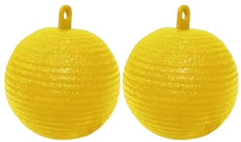 Kexpery 2 Stück Fruchtfliegenfallen, klebrige Obstfliegenfalle, multifunktional, Insekten- und Bienenfliegen, klebrige Falle, Zitrusform, for drinnen und draußen (gelb)