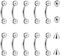 Besyvvin 10stk Curved Barbell 1,2mm Piercing Lippe Augenbrauen Septum Rook Daith Banane Silber 6mm Chirurgenstahl