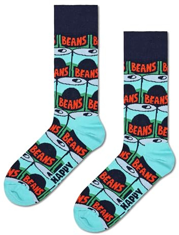 Happy Socks Beans Sock for Men and Women, Turquoise, Size 36-40