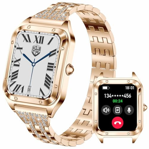 TAYSHILEY Montre Intelligente pour Femmes, Montre Intelligente pour Femmes Entièrement Tactile de 1,59 avec Suivi de la Santé des Femmes, Moniteur de Fréquence Cardiaque Fitness Tracker