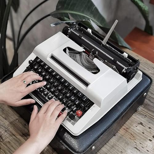 PRMTYUP Manuelle Traditionelle Schreibmaschine Retro-Stil Manuelle Schreibmaschine Klassische Textverarbeitung Perfekt Zum Schreiben Von Romanen Überall