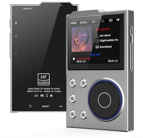 DSD256 Lossless Music Player, HiFi MP3 Player With-Bluetooth, 256Gb Portable High Definition Music Player, For Recording Music Songs(16GB+16GB)