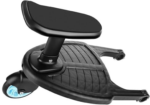 Trintion Buggy Board Trittbrett mit Sitz für Kinderwagen Rollbrett für Kinderwagen Rollbrett Rollbrett Board Blau (Nicht Universell)