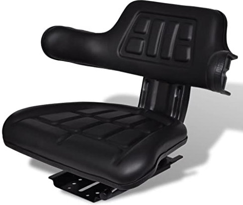 Furniture Select Siège de tracteur avec dossier Noir
