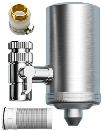 Küchenwasserfilter, Wasserhahn-Filter, Wasserhahn-Filtersystem, Wasserhahn-Wasserfilter für Küchenarmaturen, reduziert Chlor, Kalk, Schwermetalle und