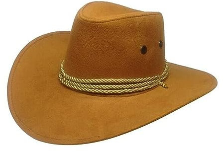 Cowboyhut für Männer Weitkrempe Western Hut Klassiker Roll -up Cowgirl Hat mit Buckle Belt Schwarzer Cowboy Hut Filz Cowboy Hut für Cowboy -Kostüm -Party Gefälligkeiten Feierlichkeitencowboy set