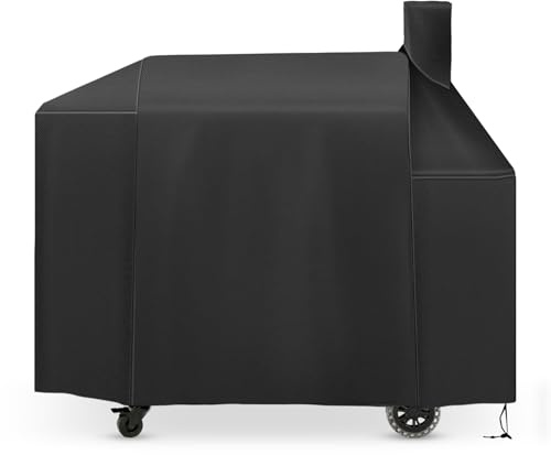 Grill Cover for Pit Boss Pro Series 1600,Competition Series 1600,Elite Series 1600,PB1600CS,PB1600PS2,PB1600PSE,Titan 1600CS Pellet Smoker Grill,Heavy Duty 600D Waterproof Pitboss Smoker Cover,Black