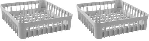 HENDI Cesta de Lavavajillas para Vasos - con 40 Pivotes de Soporte - 400 x 400 x (H) 110 mm (Paquete de 2)