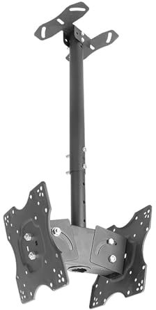 Soporte de TV de techo ajustable, soporte de TV de techo de 2 lados, soporte de TV inclinable y giratorio, soporte de TV de techo telescópico, for televisores de 20 a 32 pulgadas, peso máximo de 60 li