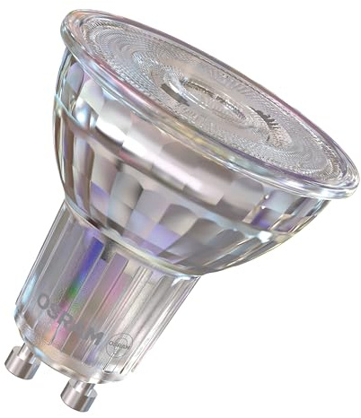 Osram LED-Spot Star PAR16 Reflektor, 2700 K warmweiß, 3,7 W, GU10, 36°, 350 lm, klar, für Spotbeleuchtung, Akzentlicht, Vitrinen, 15.000h