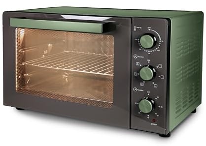 Tognana Iridea, Forno elettrico ventilato con pareti interne in materiale antiaderente,Verde Salvia