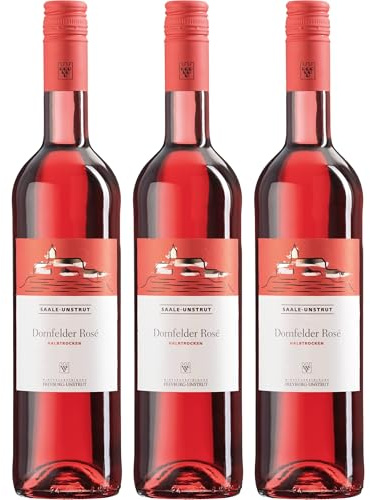 Winzervereinigung Freyburg-Unstrut Dornfelder Rosé halbtrocken Deutschland inkl. FeinWert E-Book (3 x 0.75 l)