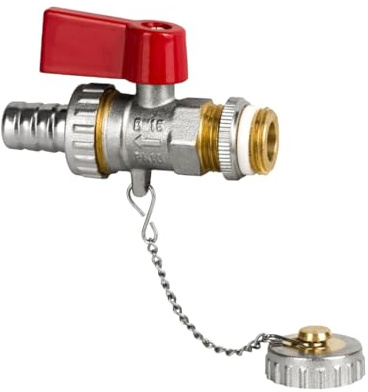 pokm toolsmarket - KFE Hahn 3/4 Kugelhahn mit Filter, Messing verchromt, Entleerungshahn für Heizung KFE Füll- & Entleerungshahn