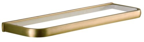 GANAZONO Étagère Murale Rangement Simple Couche en Laiton et Verre Toilette Résistante la Rouille et Facile à Nettoyer pour Salle de Bain et Toilettes