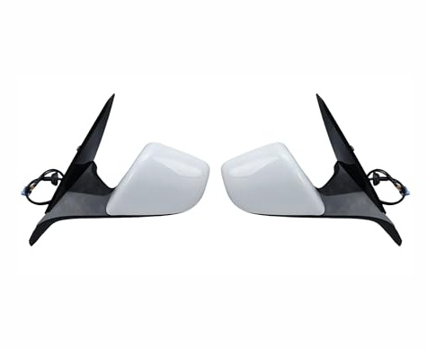 Car wing mirror For Tesla For Model Y 2020-2024 With Baffle No Label No Anti Glare Eyepiece Rearview Mirror Door Side Assembly(1 pair White)