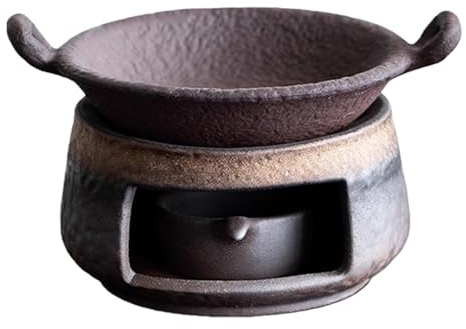 Multifunction Ceramic Teas Warmer Stove Essential Oil Diffuser Teapot Holder Stand Base for Relaxation Meditations Ceramics Teas Warmer