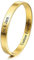 INBLUE Personalisierte Armreif Armband Gravur Name/Datum Identifikation Benutzerdefinierte Armbänder für Frauen Mädchen Edelstahl Manschette Armreifen Jubiläum Geburtstagsgeschenke (Gold Farbe)