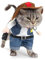 DELIFUR Weihnachts-Kostüme für Hund/Katze Cowboy-Kostüm mit Hut
