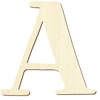 Bütic GmbH Sperrholz Buchstaben - Magnolia - Wunschtext/Schriftzug mit Auswahl - Pappel 3mm, Größe:10cm, Buchstaben:großes A