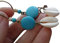 ★ URLAUBS KAURI MUSCHEL & KOKOS & HOWLITE OHRRINGE ★ in bronze