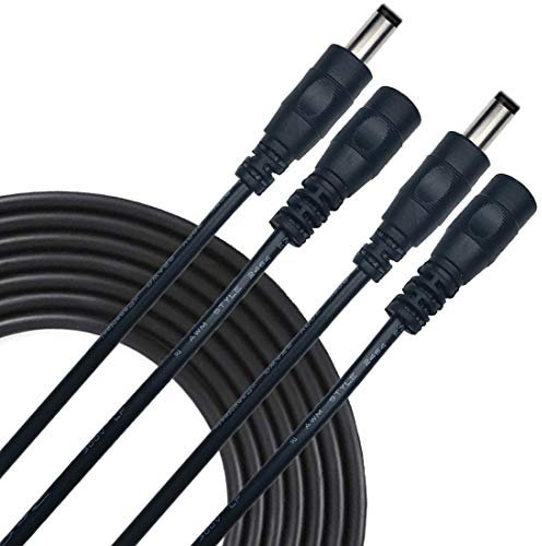 Liwinting 2pcs 5m/16.4Feet DC Verlängerungskabel 5.5 mm x 2.5 mm Anschlusskabel/Gleichstrom Verbinderkabel Verteiler Männlich zu Weiblich Verbinder - Schwarz