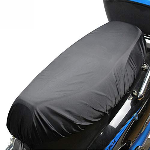 ZIYUEZIKUN Sitzbankabdeckung,Motorrad Sitzbankbezug Oxfordtuch + PU Tuch, Motorrad Roller Moped Sitzbezug Sitz Motorradbezug Leichte Sitzbezug Outdoor Wasserdicht Regen Staub UV Schutz (M, Black)