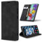 AFARER Handyhülle für Samsung Galaxy A51, mit Magnetverschluss klapphülle, Brieftasche Klappbar Ledertasche Leather Wallet case Stoßfest Schutz mit Kartenhalter,Klappständer Ständer - Schwarz