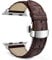 MaKTech Bracelet en Cuir Modèle de Section de Crocodile avec Fermoir Papillon Compatible avec Apple iWatch Série 10/9/Ultra 2/SE/8/7[2024] (46mm/45mm/44/49mm,Marron)