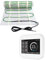 Riscaldamento a pavimento elettrico 200 Watt WiFi Termostato elettrico tecnologia TWIN Dimensioni della superficie: 3,5 m² (ID5335), termostato: bianco