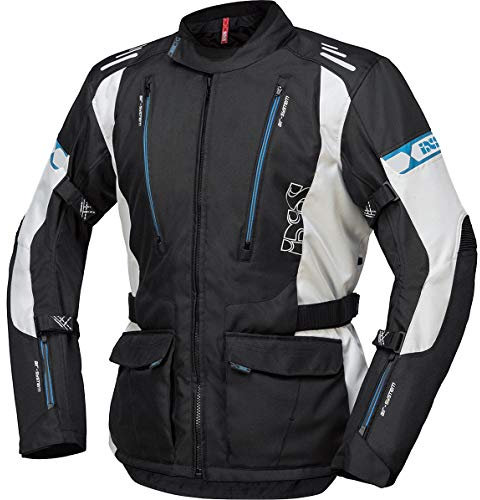 IXS Lorin-ST Motorrad Textiljacke, schwarz/grau/blau, L