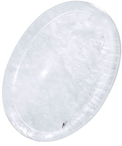 KYEYGWO Bergkristall Reiki Heilung Kristall Sorgen Stein für Handschmeichler Dekompression, Oval Daumenstein Pocket Palmen Taschensteine Worry Stone Massagesteine für Meditieren, Stress abbauen, Yoga