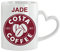 Giftme Personalised with Any Name Costa Unique Heart Handle Ceramic Mug for Coffee & Tea. (White Heart Handle)